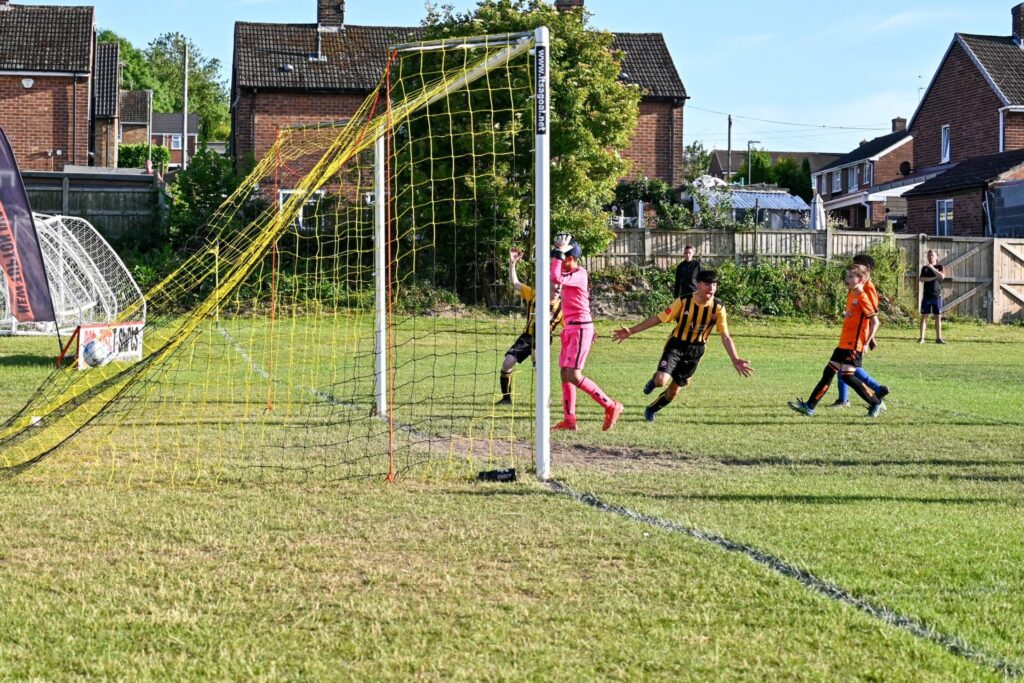 New Tupton Ivanhoe scoring in the final of the U13s competition at the Summer Festival of Football 2022
